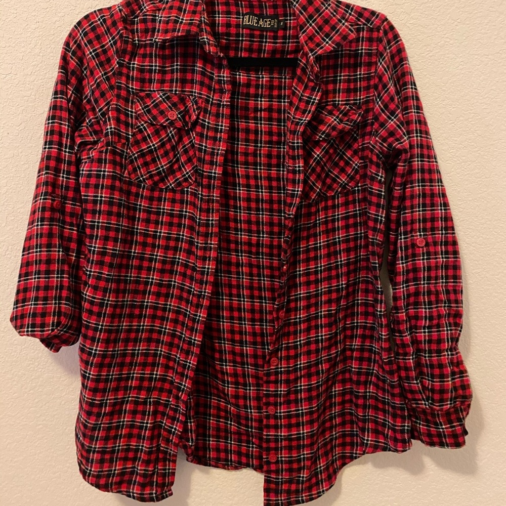 Red blue age flannel